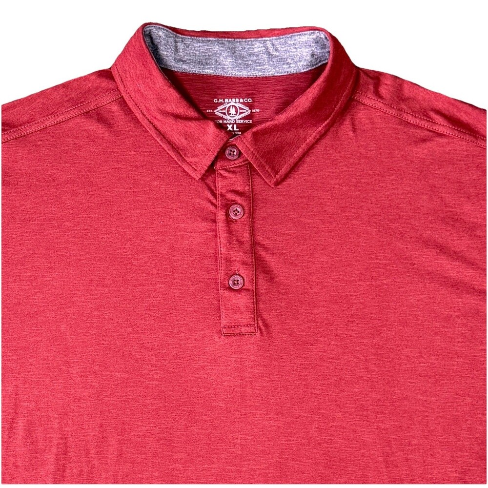 G.H. Bass & Co. Performance Polo Men's Size XL Rust Soft Short Sleeve